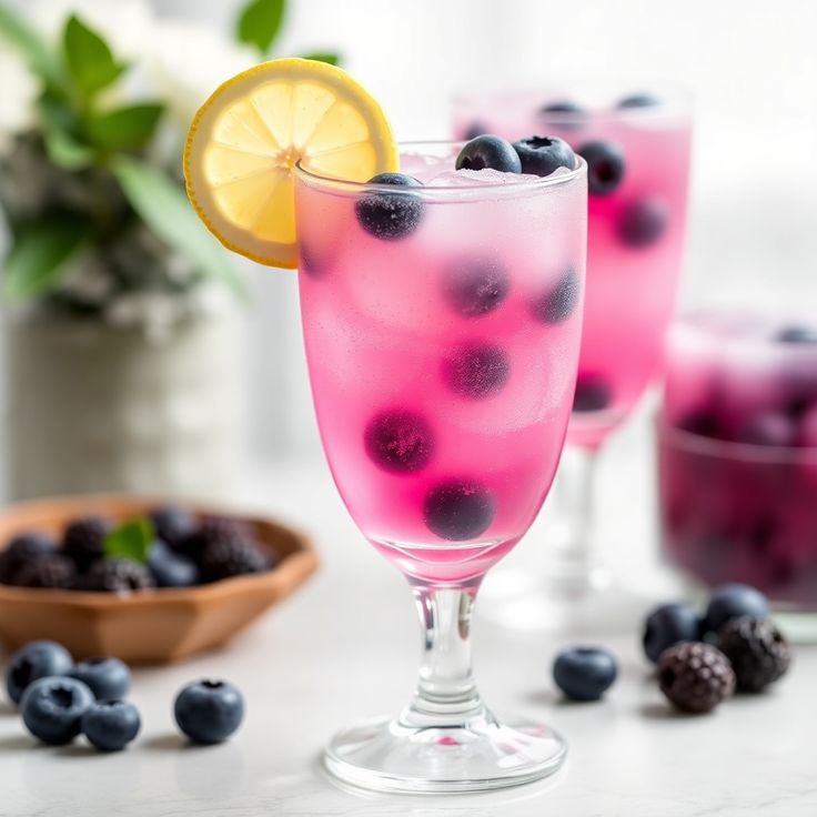 🫐 Frosty Blueberry Lemonade 🍋❄️
📝 Ingredients (Serves 4):
1 