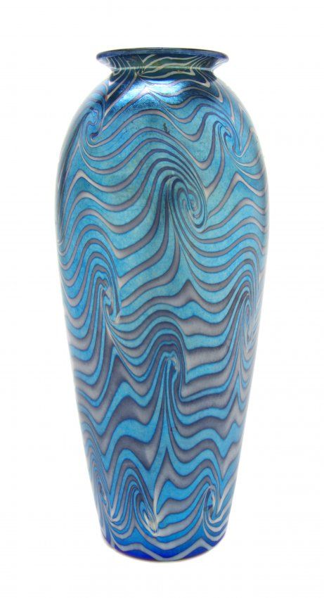A Durand Iridescent Glass Vase, Height 10 inches. : Lot 124