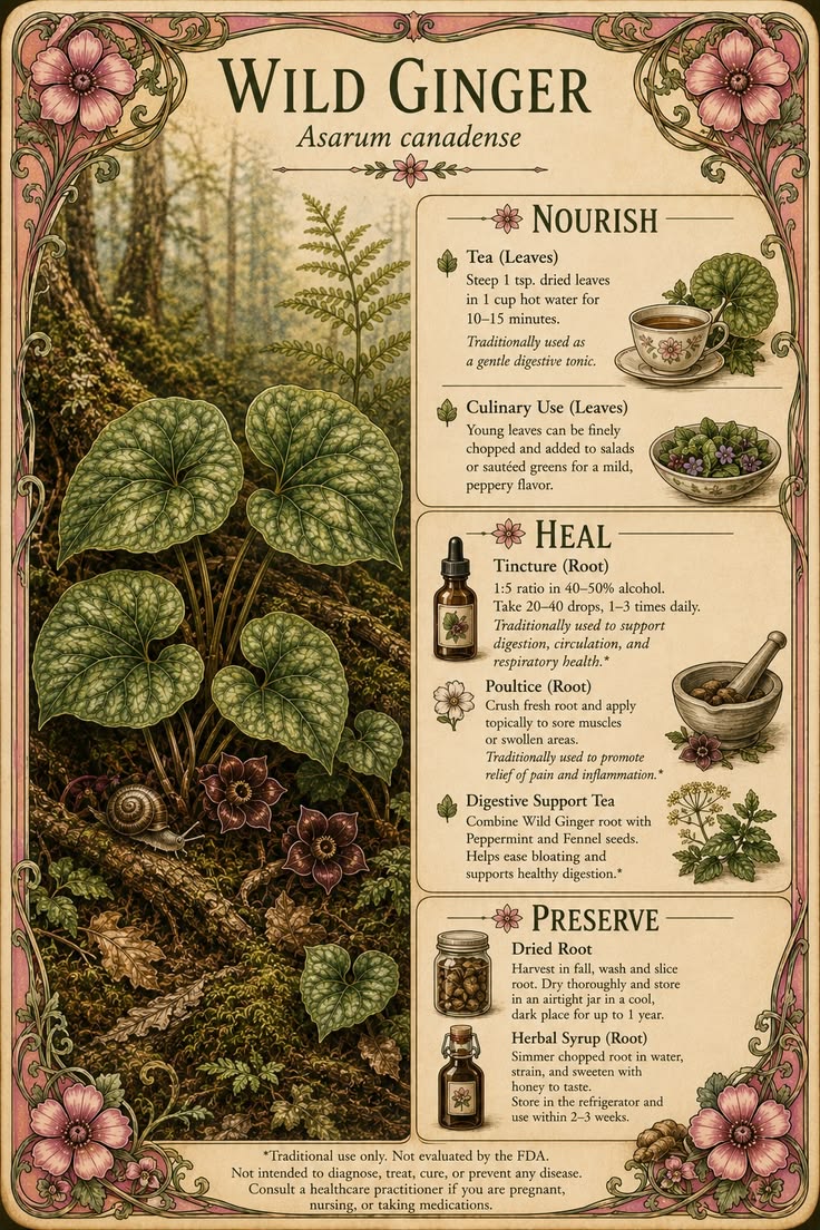 Discover the traditional herbal uses of Wild Ginger (Asarum 