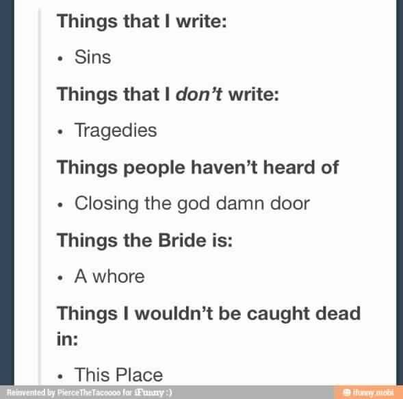Panic! at the disco! I Write Sins Not Tragedies. This is awe