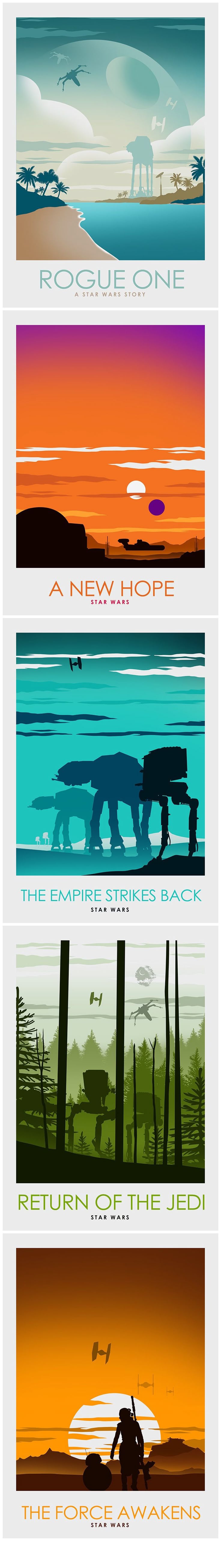 Star Wars Minimalist Poster Series - Created by Ciaran Monag
