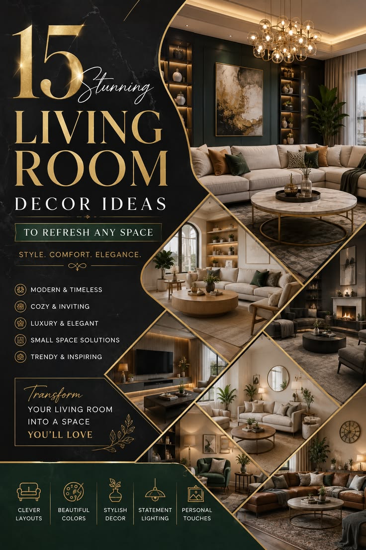 Transform your living space with 15 stunning living room dec