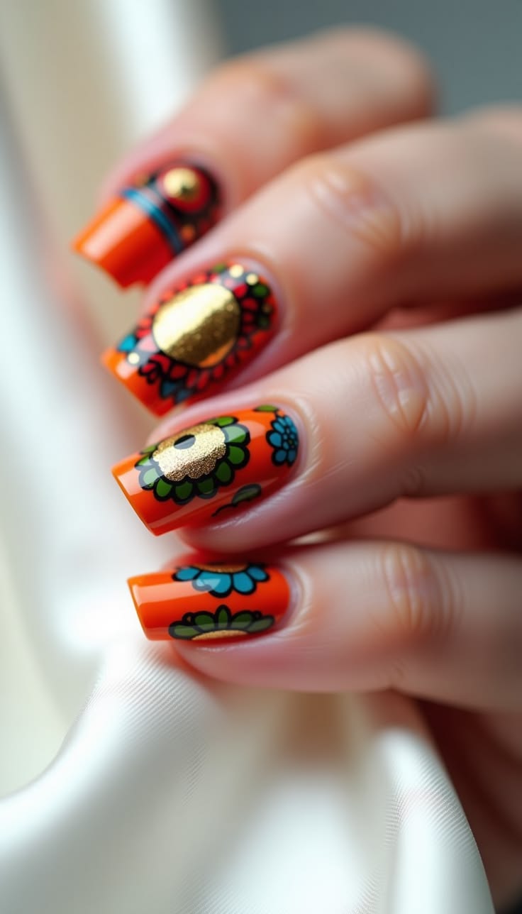 Elevate your look with these stunning Gold Junk Nail Designs