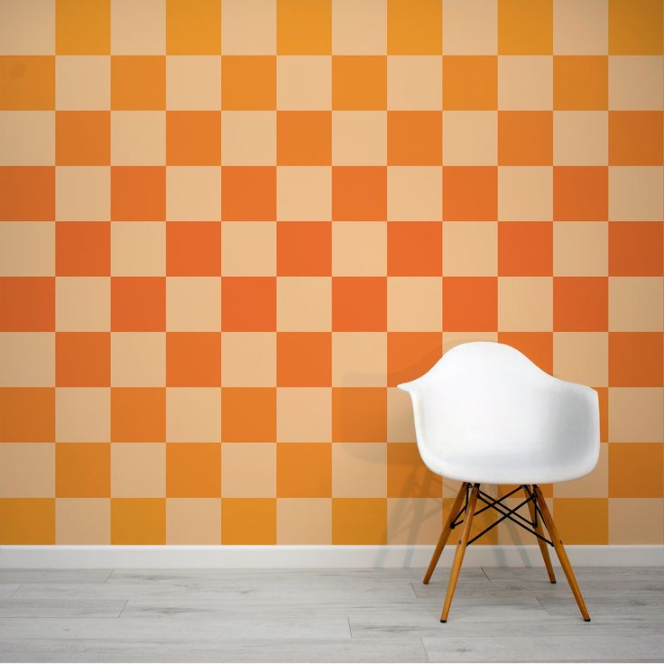 Checkmate Sunny Checkerboard Design Wall Mural | WallpaperMu
