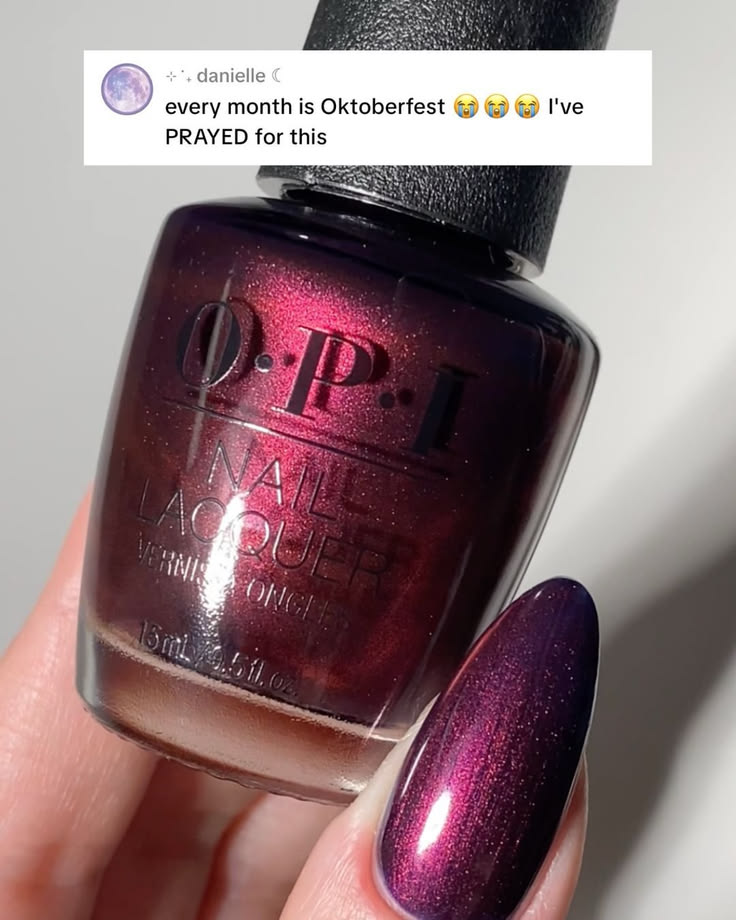 Some shades don’t need a season. This dark purple shimmer na
