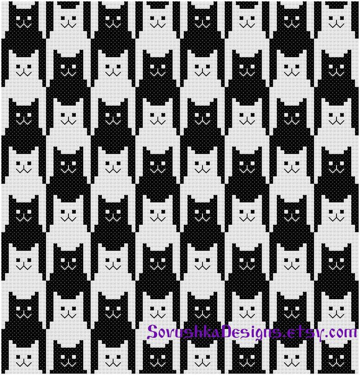Fun catstooth pattern mimicking the houndstooth look! Patter