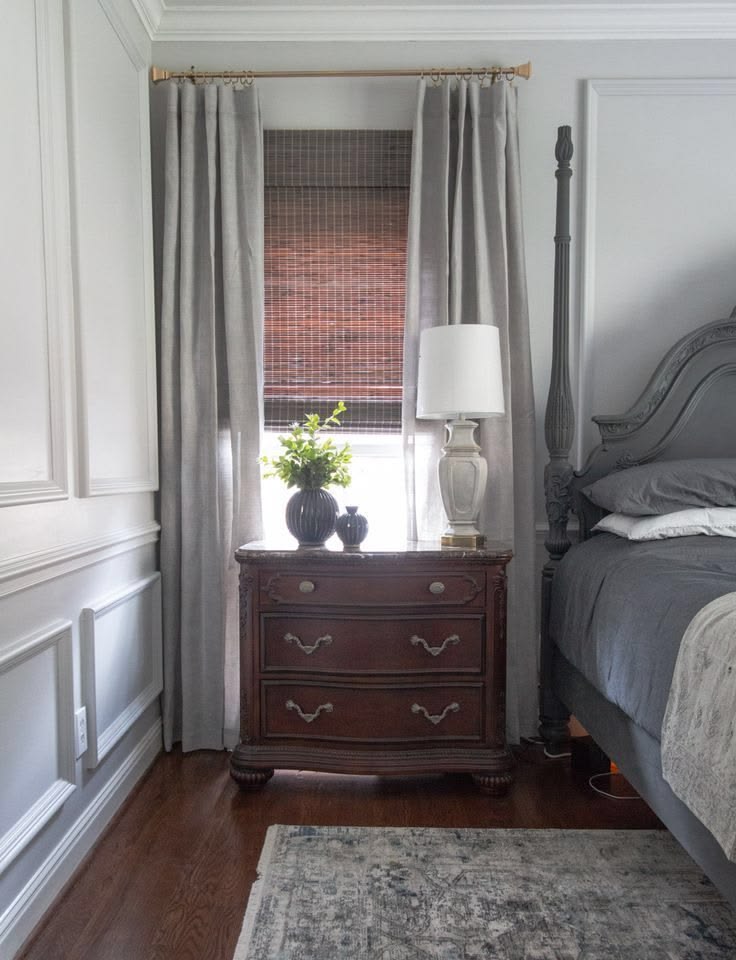 Creating a shades of grey master bedroom makeover for the On