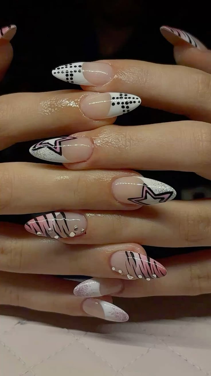 xiaohongshu nails, chinese trendy nails, korean trendy nails