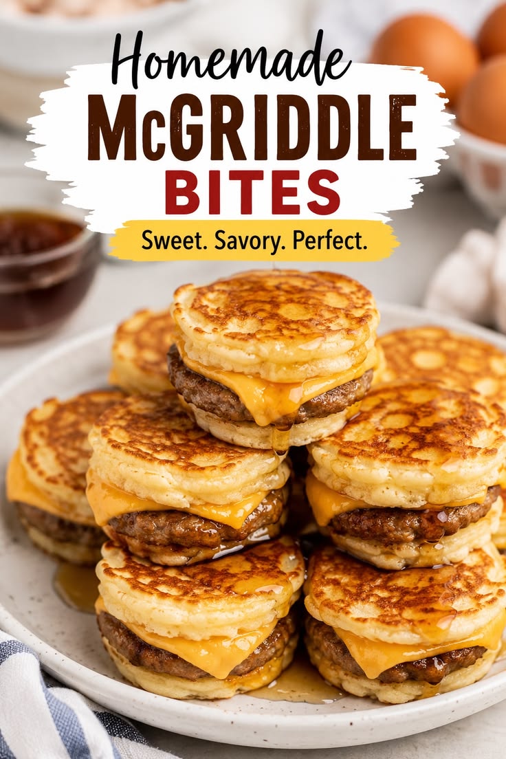 Homemade McGriddle bites bring together sweet pancake flavor