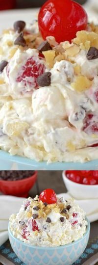 This Banana Split Fluff Salad from Inside BruCrew Life is an