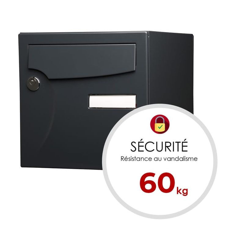 Boîte aux lettres normalisée 1 porte extérieur RENZ Animatio