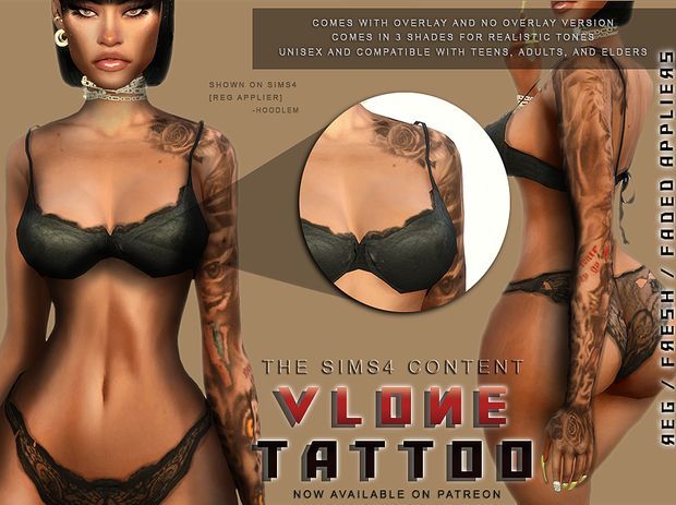 Sims 4 Cc Badddiesims, Sims 4 Cc Tattoos Female Back, Sims 4