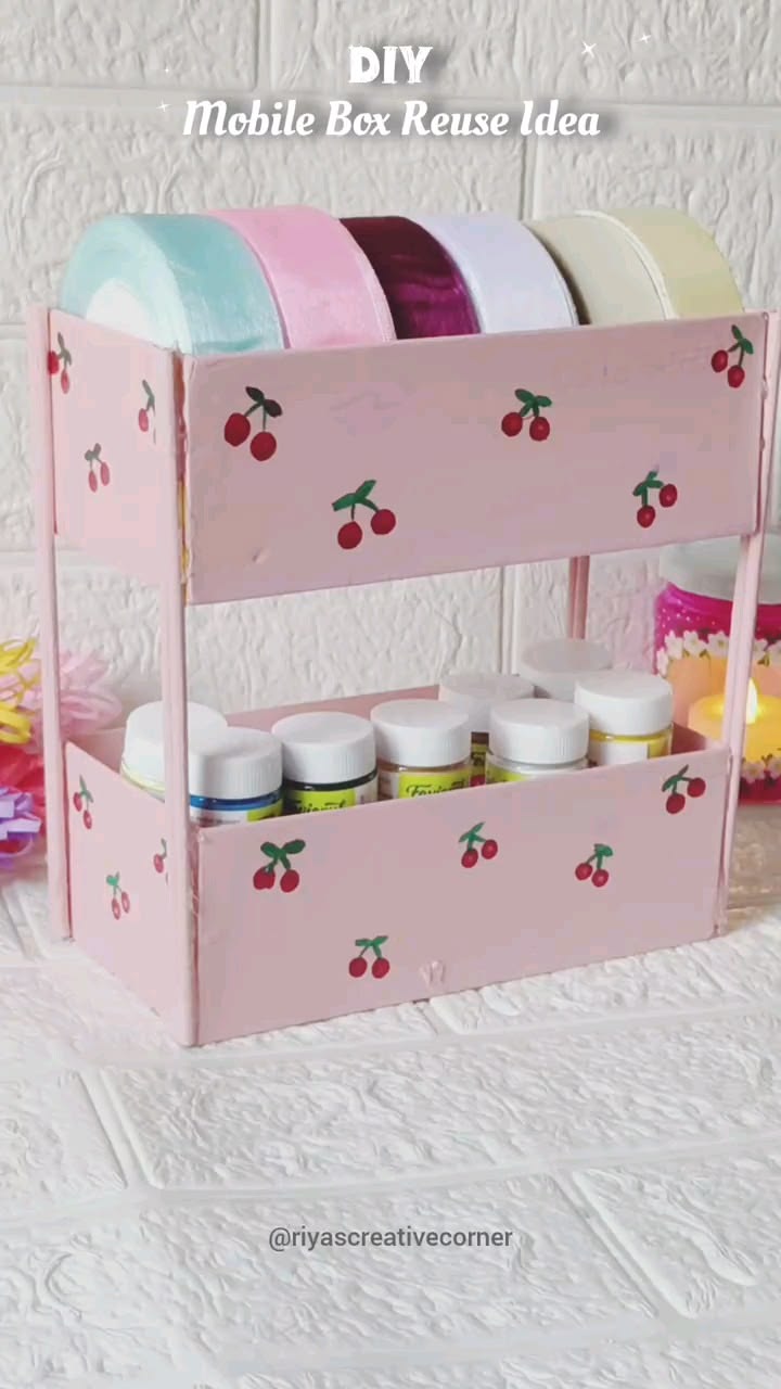 Diy mobile box reuse ideas 💡💫 #diy room decor #diy crafts #h