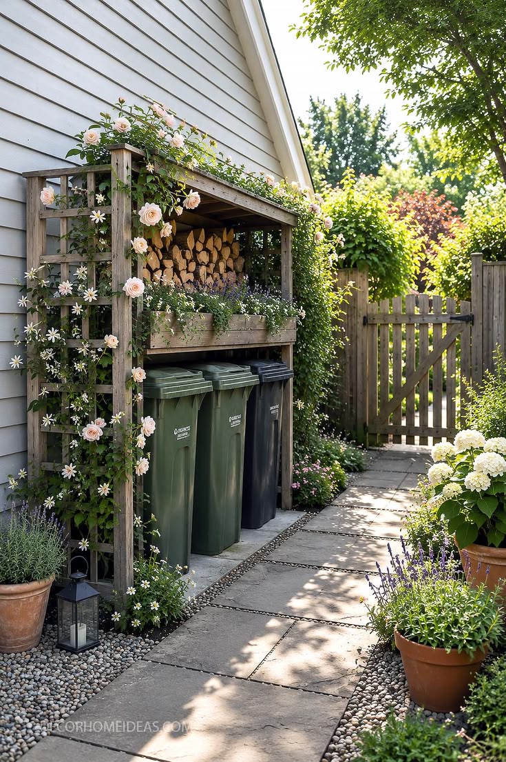 Turn a narrow side yard into a beautiful and organized outdo