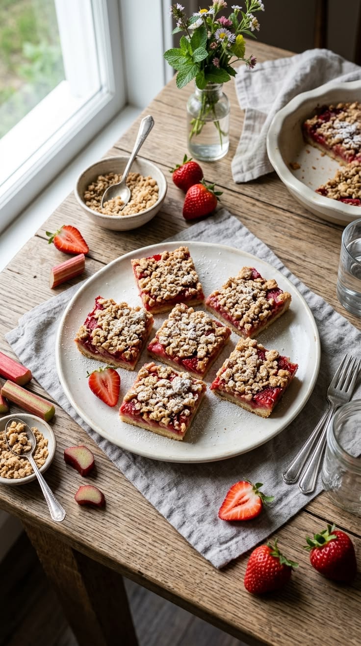 Looking for a crowd pleaser? This Strawberry Rhubarb Crumb B