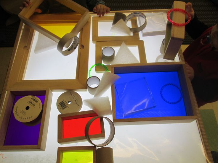 shapes and color on the light table