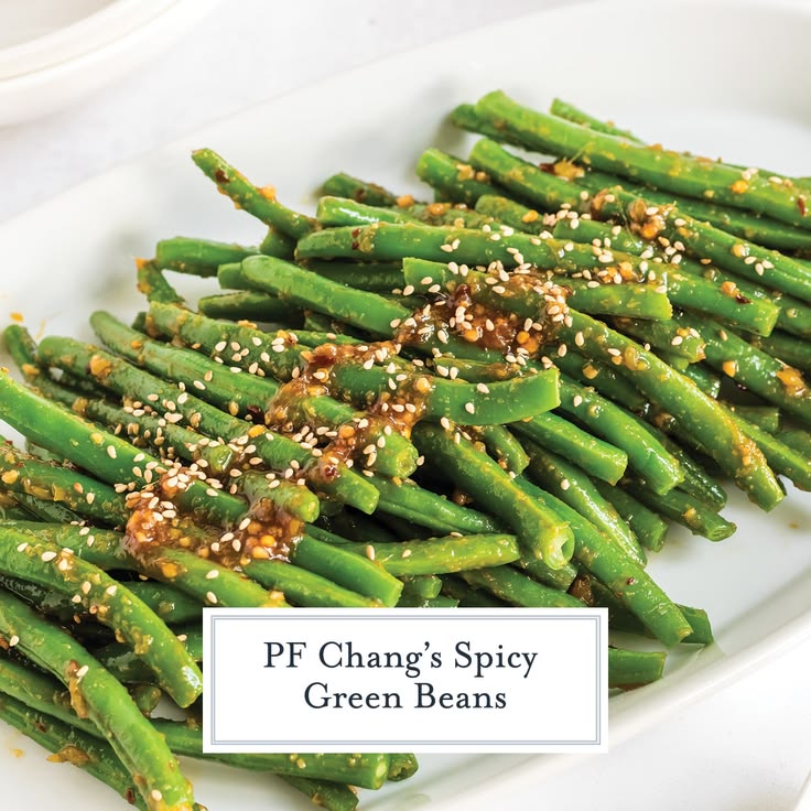 PF Chang's Spicy Green Beans Easy Asian Side Dish Recipe - P