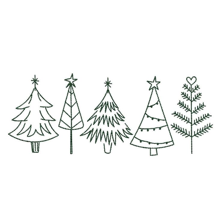 christmas design on shirt | Christmas Trees Embroidery Desig