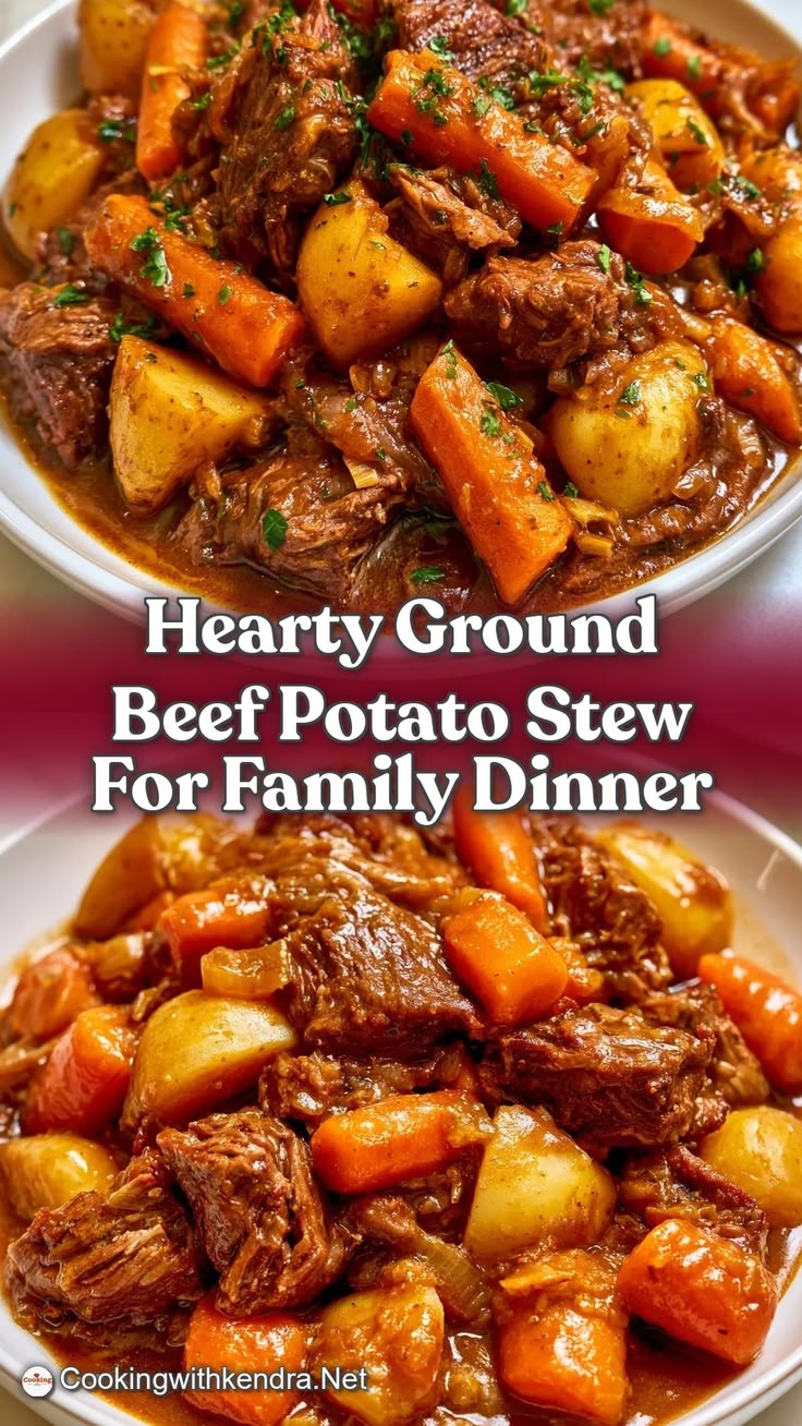 Warm up the table with a cozy pot of ground beef potato stew
