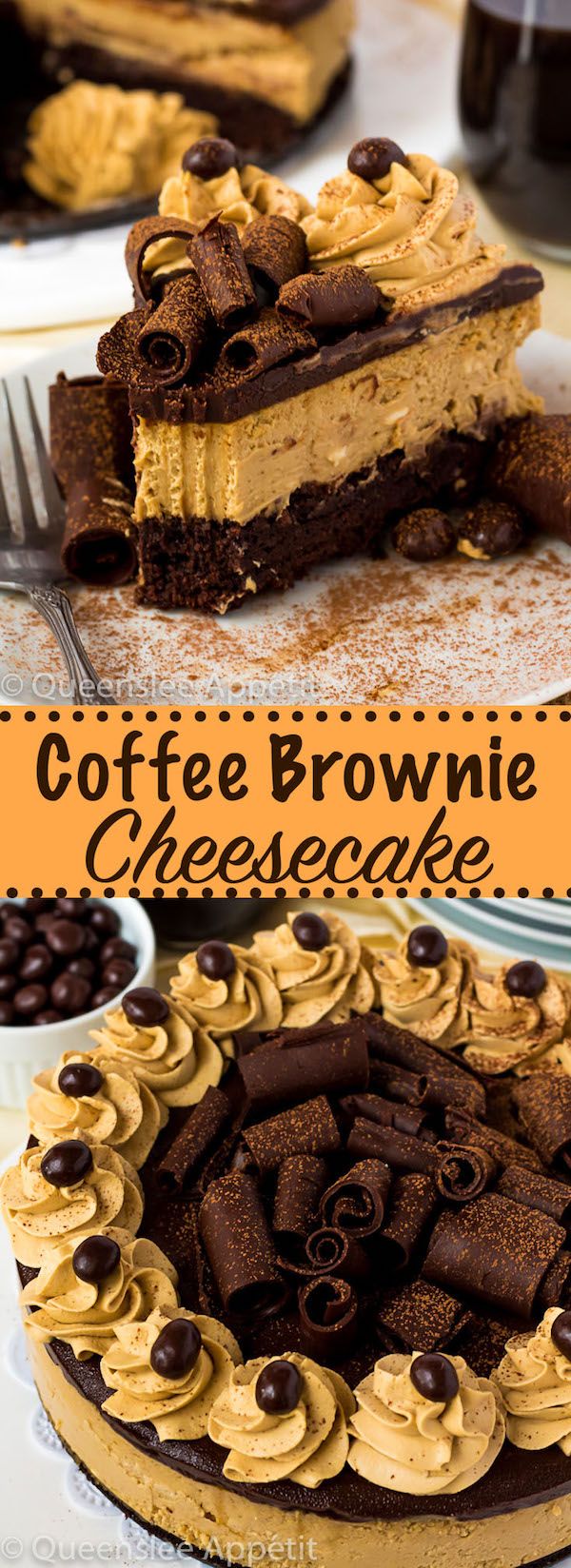 Coffee Brownie Cheesecake ~ Recipe | Queenslee Appétit