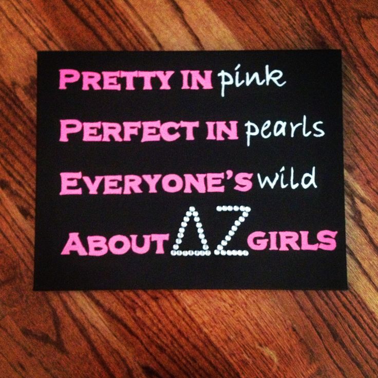 Delta Zeta canvas would be cute in pink and green!