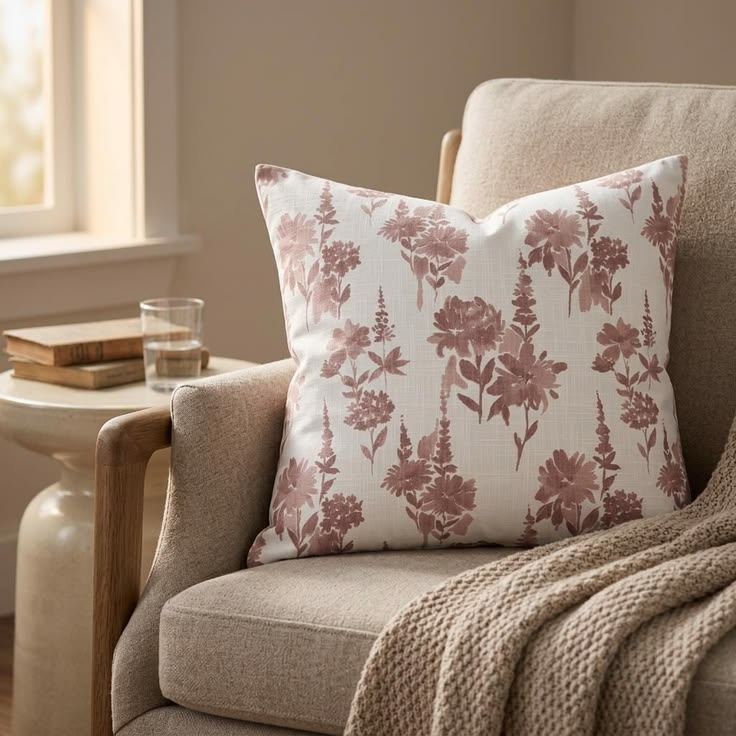 FARMHOUSE pillow cover - Garden print  Pillow Cover  -  Gard