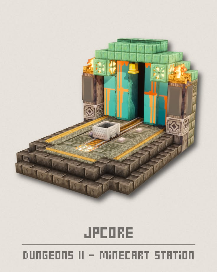 A Minecraft Dungeons 2 themed build of the iconic Minecart s