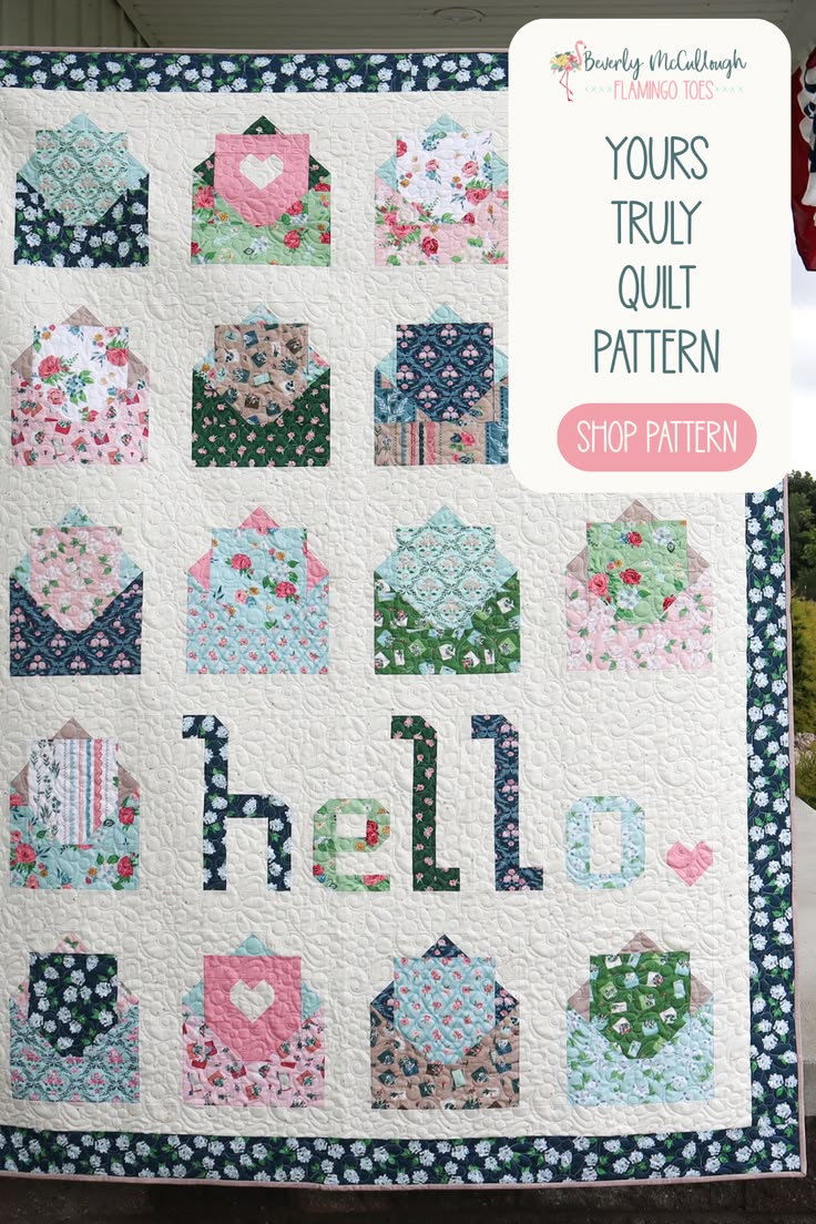 Looking for a unique quilt pattern? The Yours Truly Quilt is