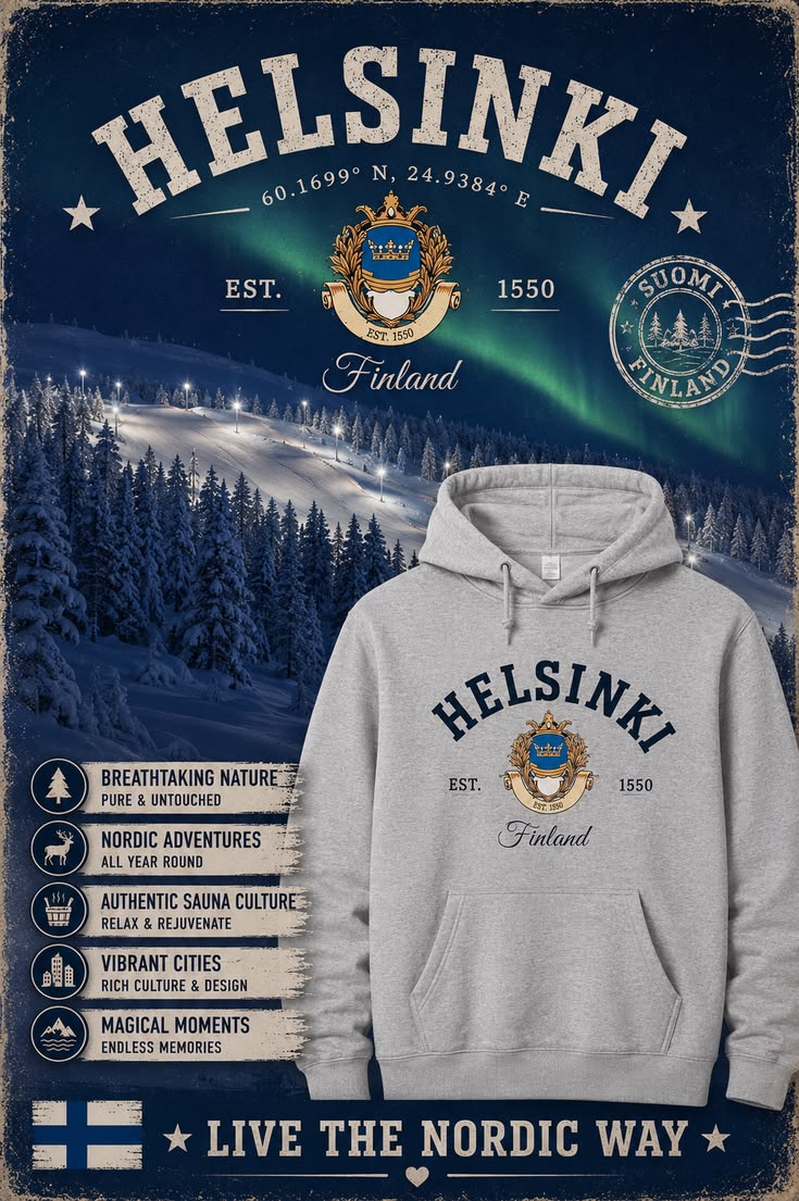 Celebrate the spirit of Finland with this stylish SISU Finla