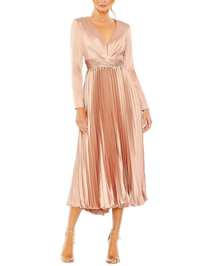 Gilt - Mac Duggal - Pleated A-Line Dress