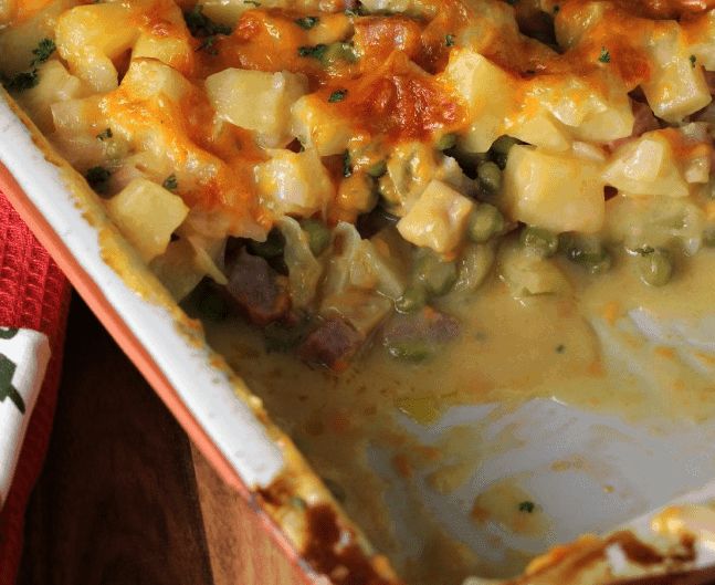 Cheesy Ham and Potato Casserole