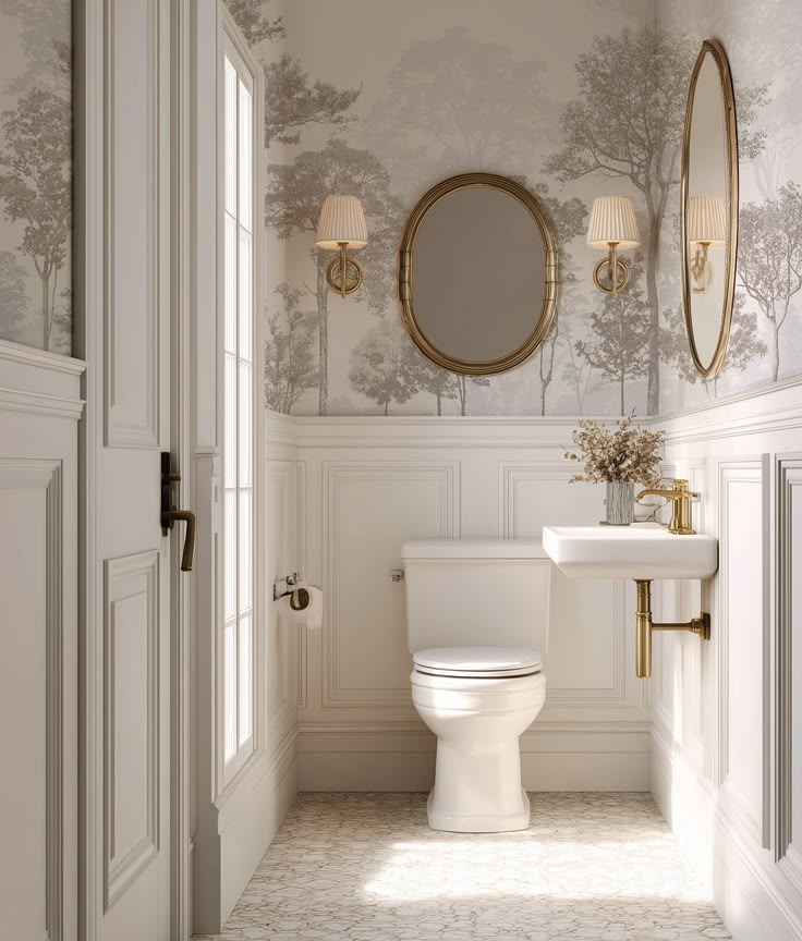 Descubre cómo decorar tu entrada con wallpaper actual. Con o