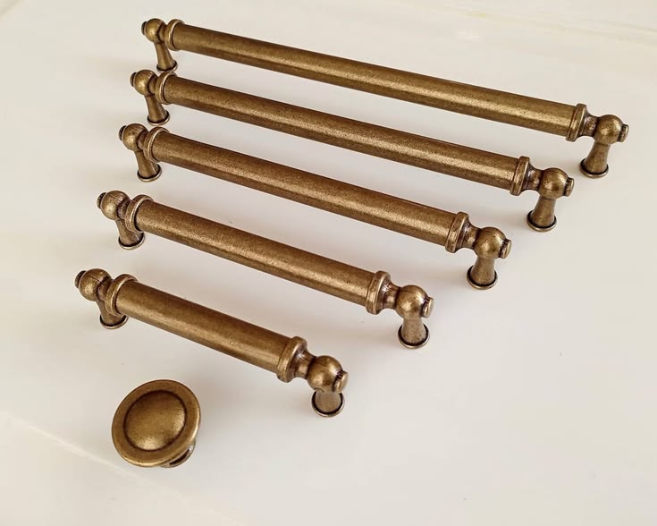 Antique Bronze Cabinet Pull Handle - Rustic Kitchen Hardware