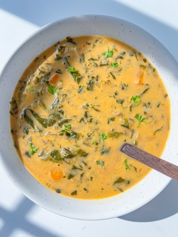 Spanachena Supa, or Bulgarian Spinach Soup, is a culinary ge