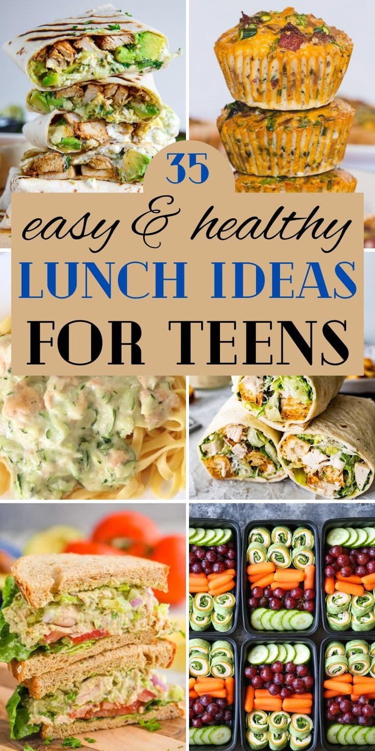 Get inspired by 35 Healthy School Lunches for Teens, with he