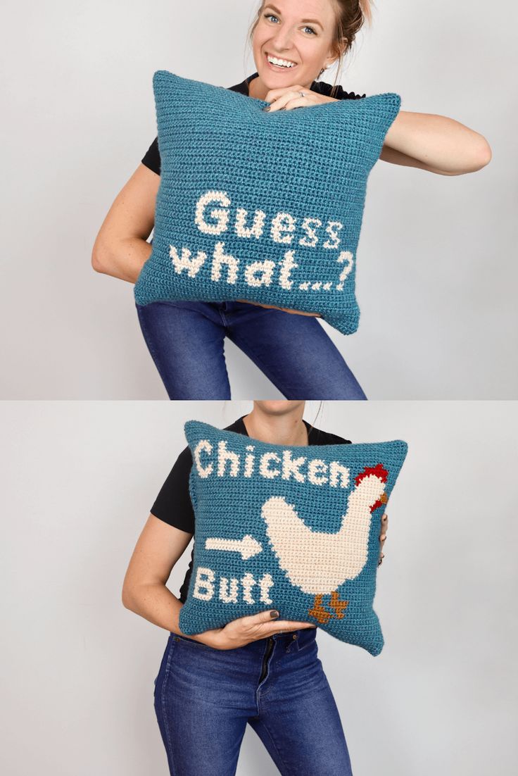 This pillow comes with directions and charts to make your ow