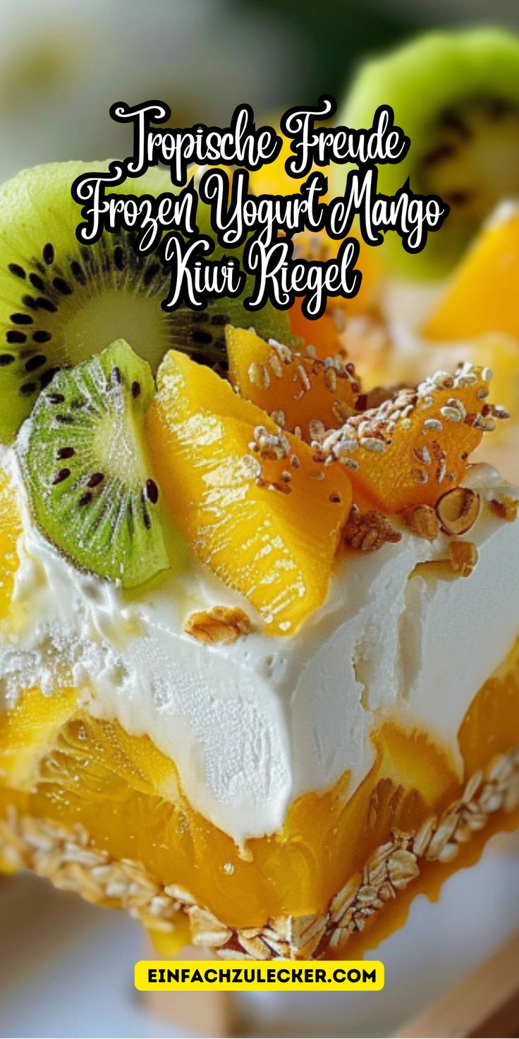 Die Tropische Freude Frozen Yogurt Mango Kiwi Riegel sind da