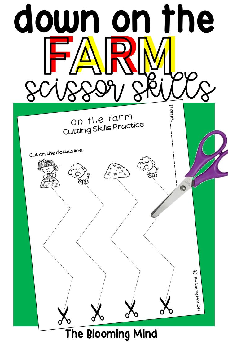 These FARM THEMED Scissor Skill Worksheets are perfect for a