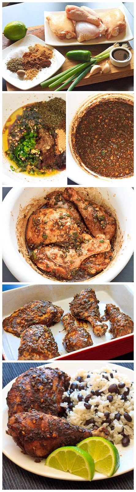 Jamaican Jerk Chicken with Coconut Rice and Beans
