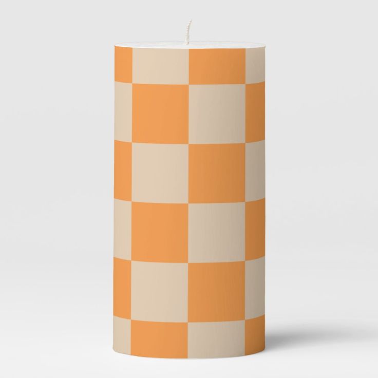 Orange Checkered Gingham Pattern