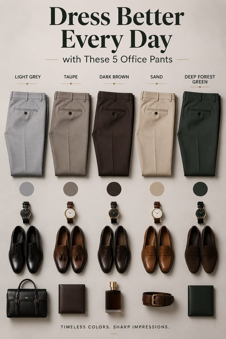 Upgrade your workwear with five versatile office pant colors