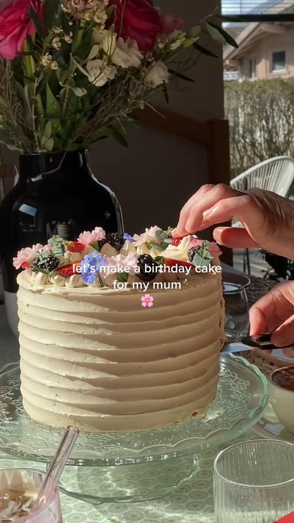 birthday cake recipe for mum  strawberry cake vanilla cake m