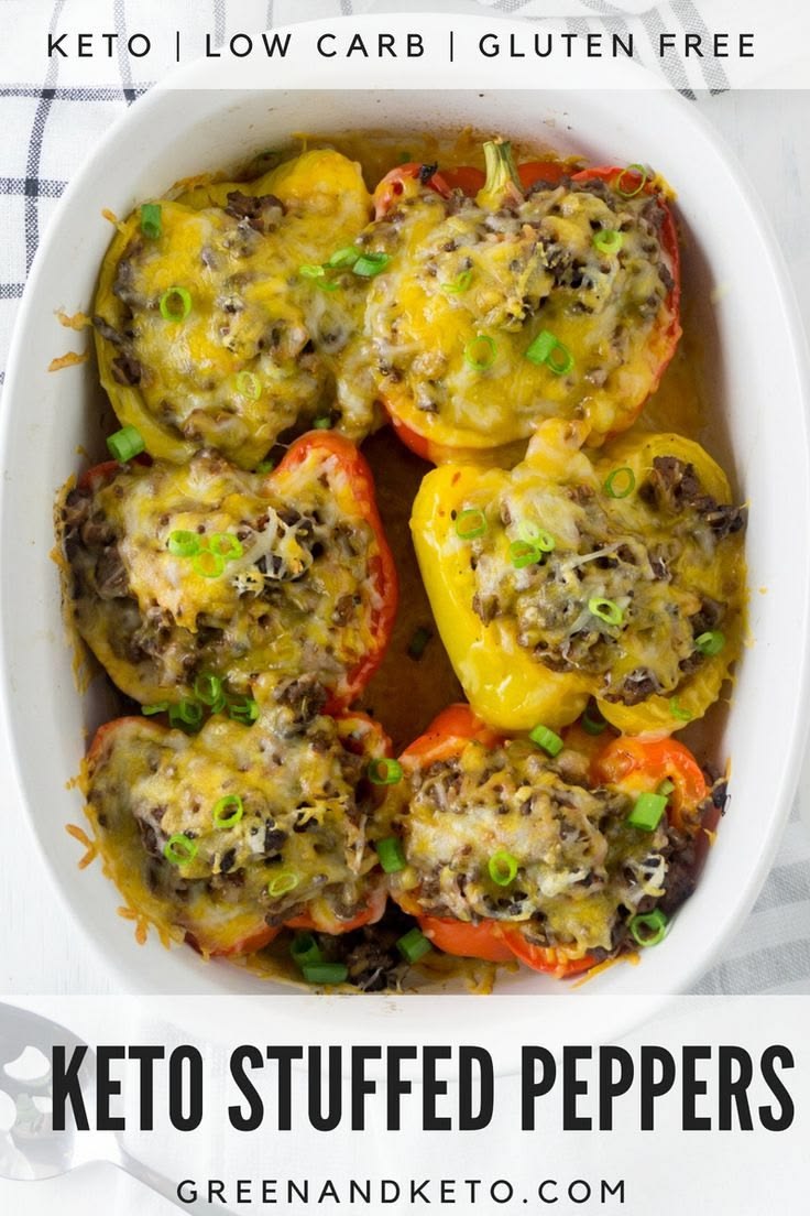 Keto Low Carb Stuffed Peppers - A quick and easy low carb di