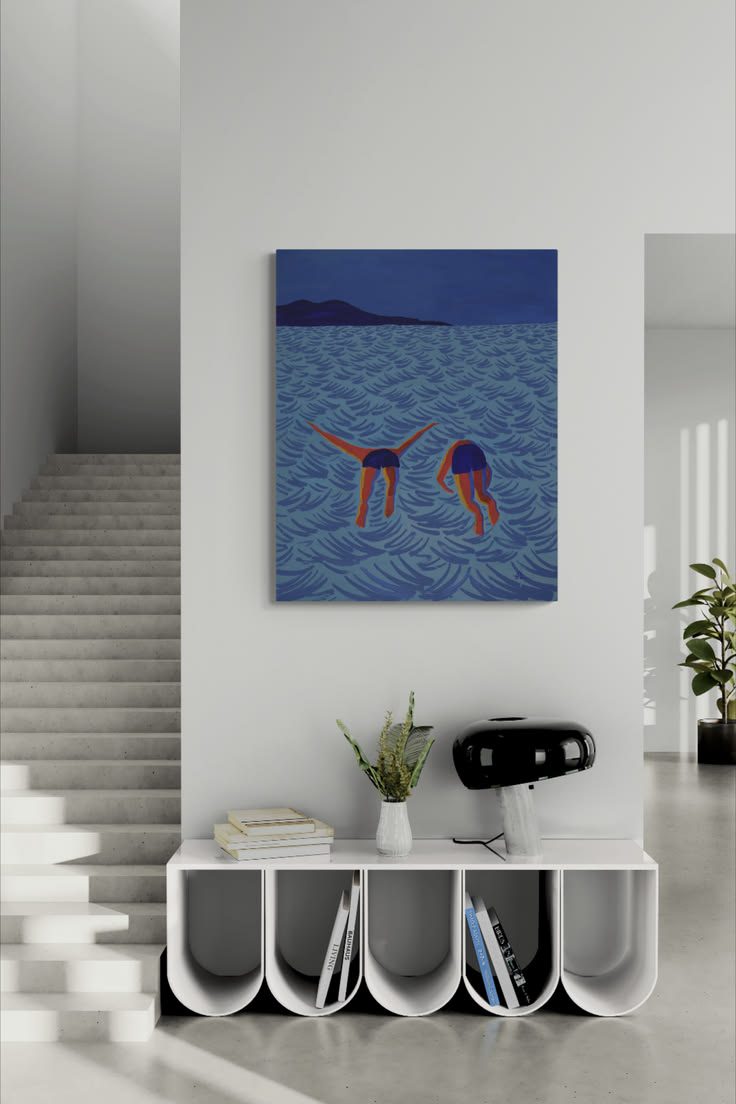 Original art painting by Swiss Artist Fabian Lavater. Size 8