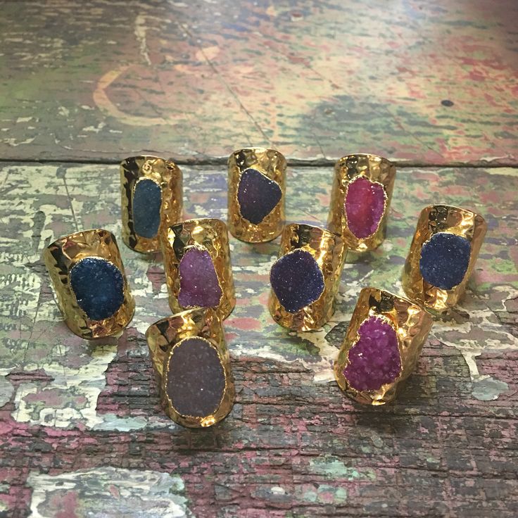 Druzy Cuff Rings