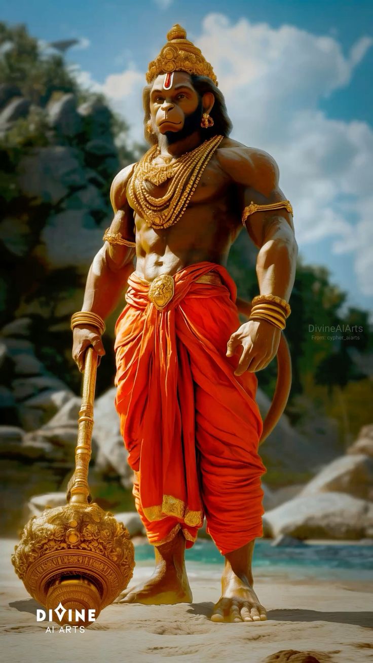 Celebrate Hanuman Jayanti with this stunning AI-generated po