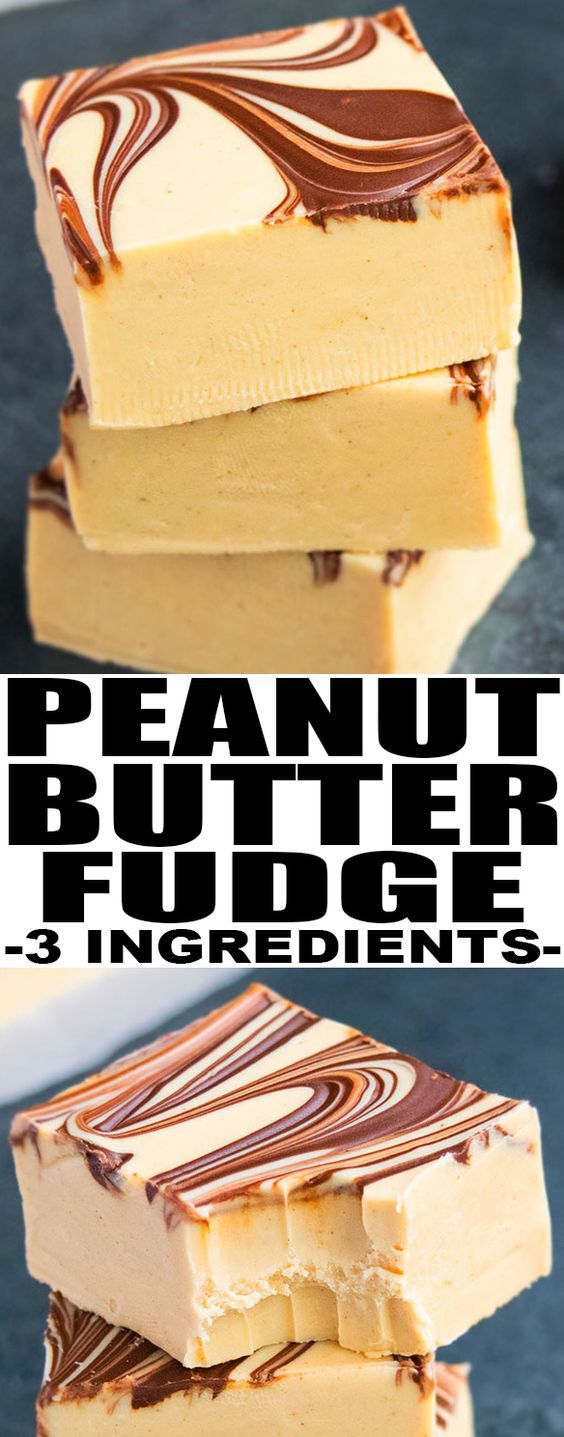This easy peanut butter fudge recipe only has 3 ingredients 