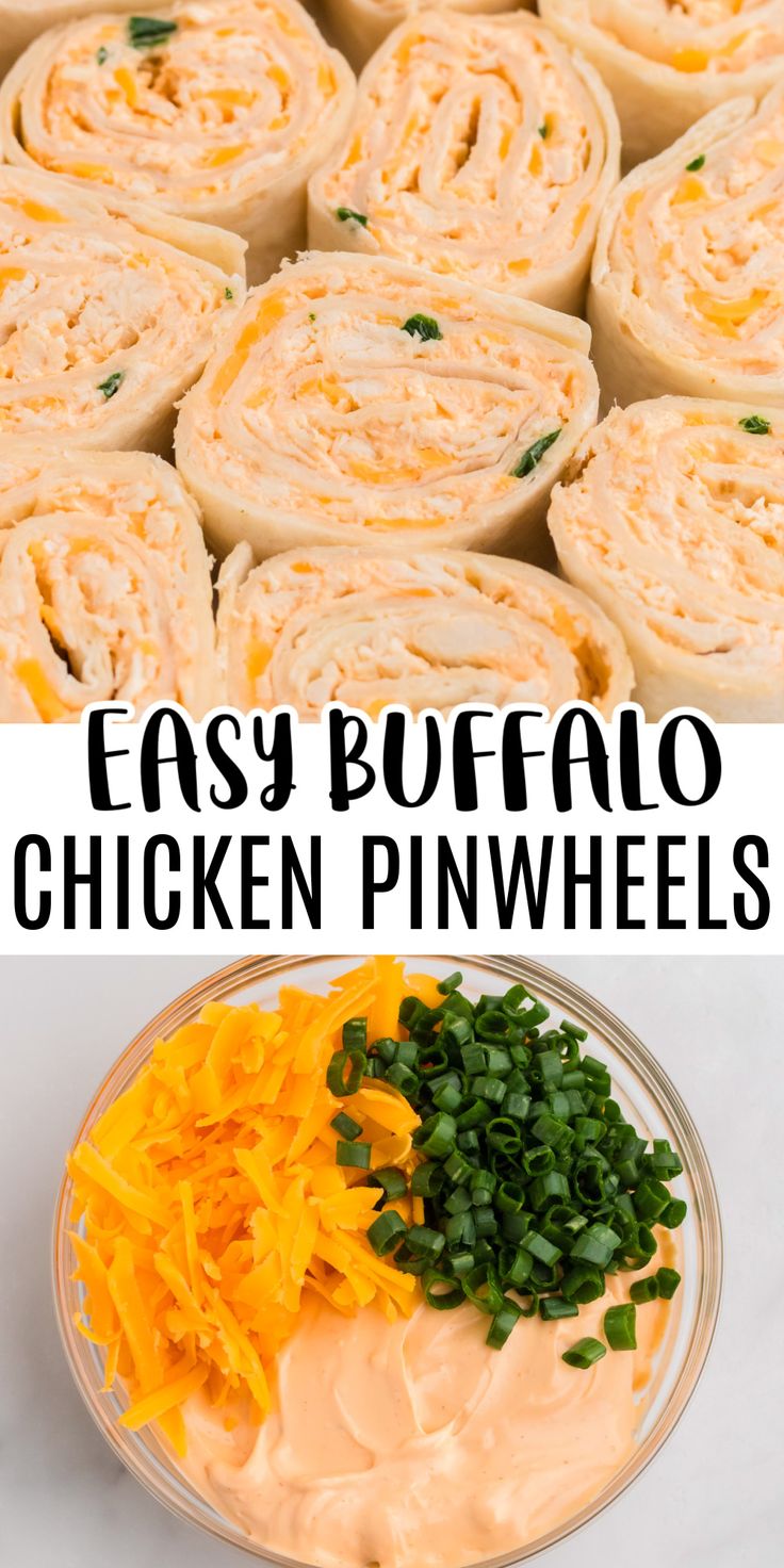These Buffalo Chicken Pinwheels are an easy party appetizer 