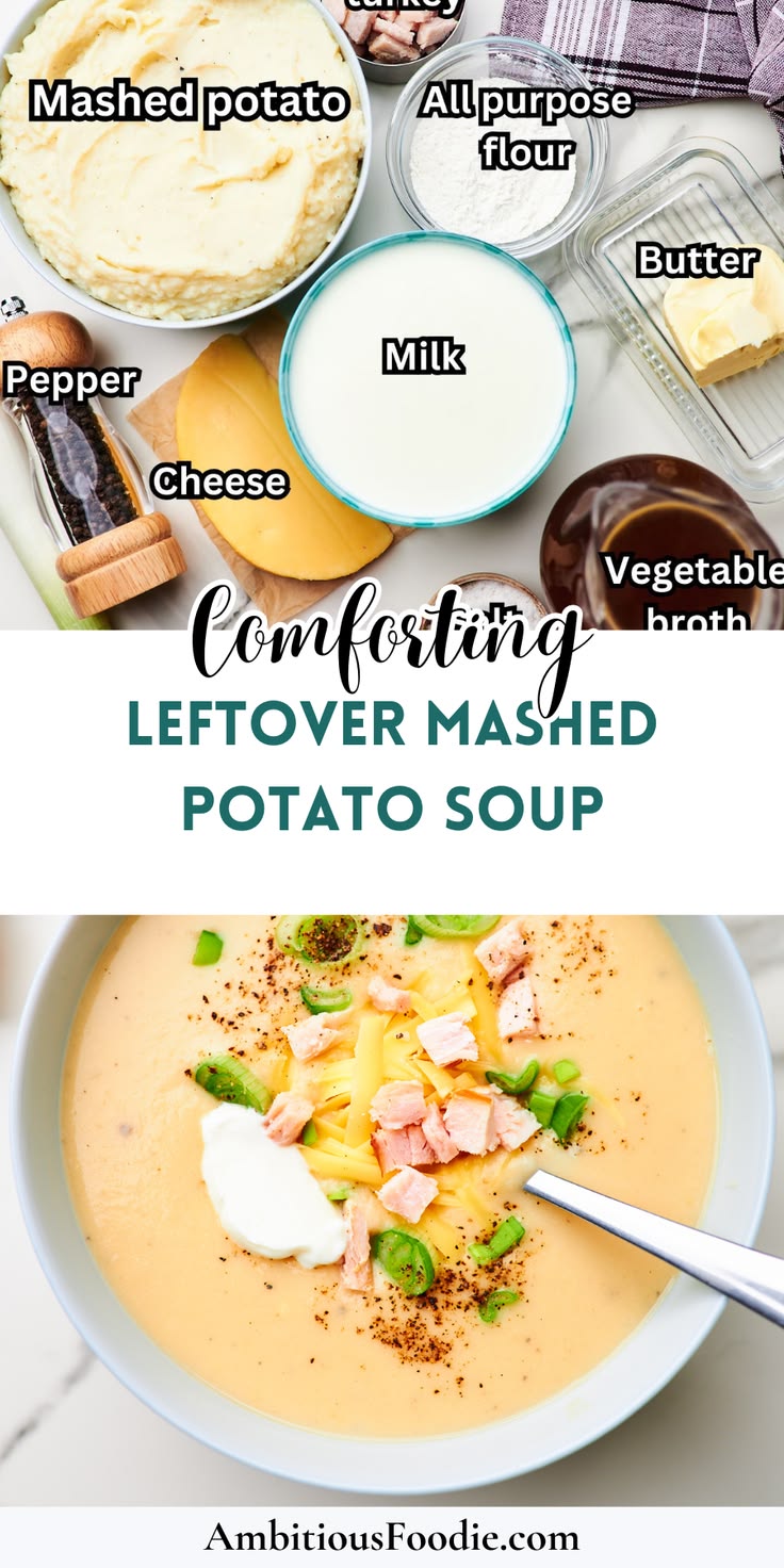 ThisMashed Potato Soupis a great way to use up leftover mash