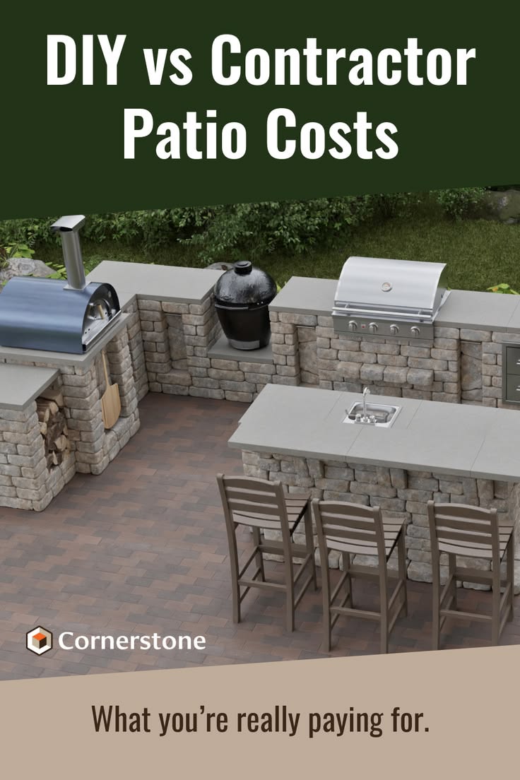 DIY patios and contractor-built patios have different cost s